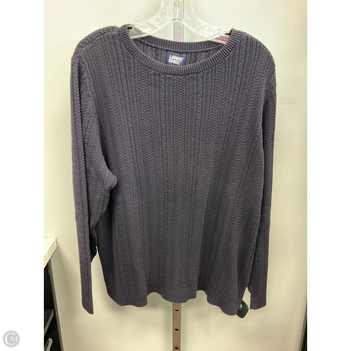 Sweater By Lands End In Navy, Size: 1x