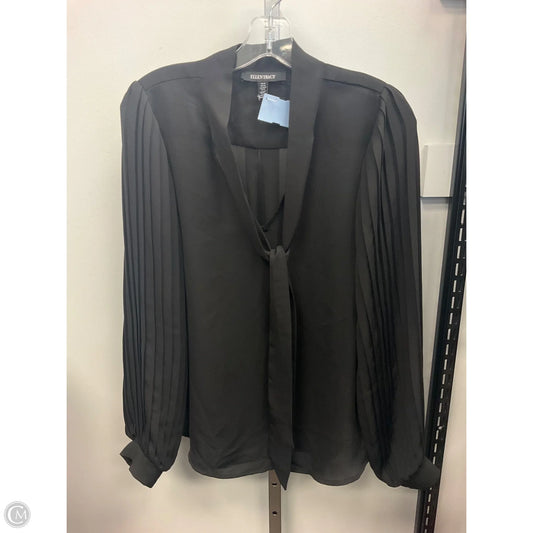 Blouse Long Sleeve By Ellen Tracy In Black, Size: M
