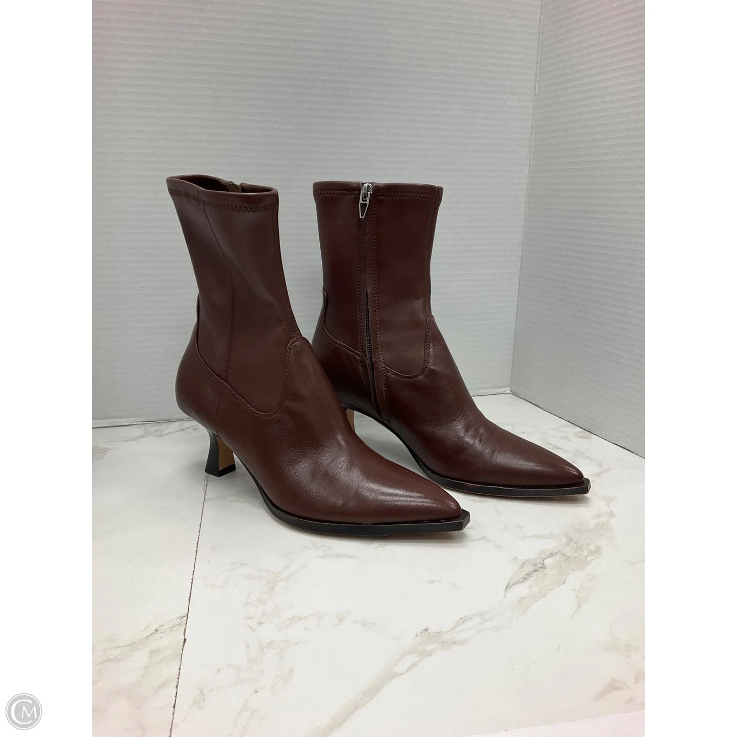 Boots Ankle Heels By Dolce Vita In Brown, Size: 6.5