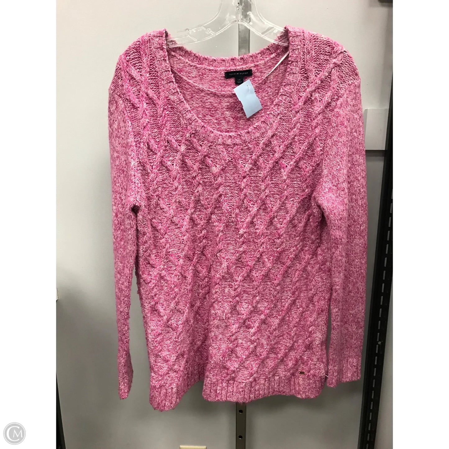 Sweater By Tommy Hilfiger In Pink, Size: L