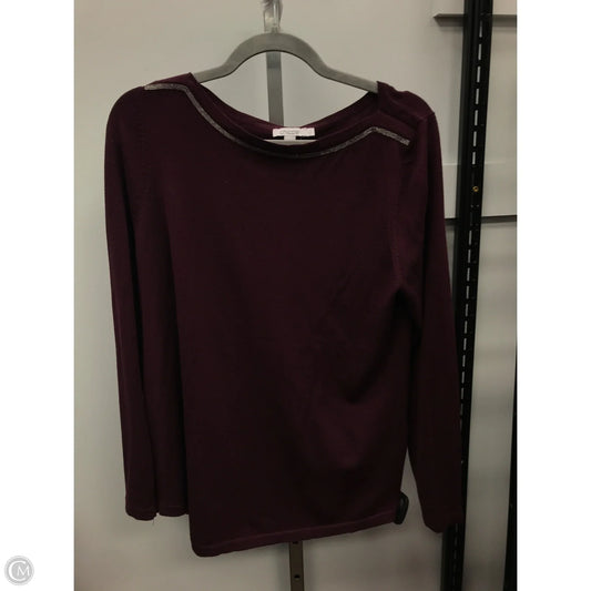 Top Long Sleeve By Chicos In Maroon, Size: M