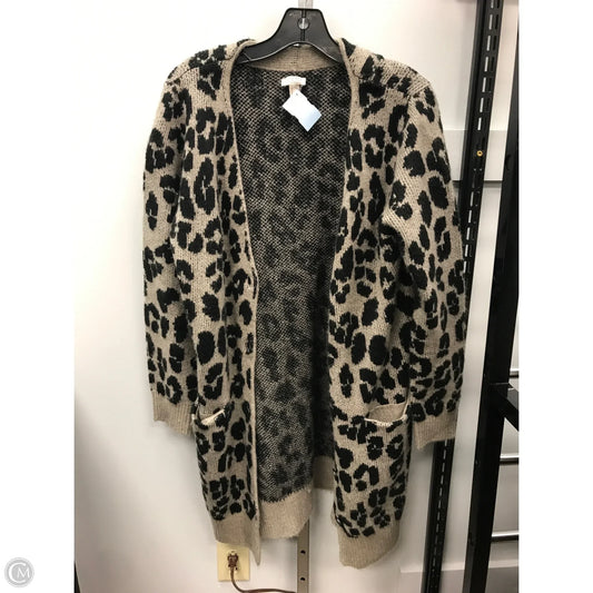 Sweater Cardigan By Logo In Animal Print, Size: Xs