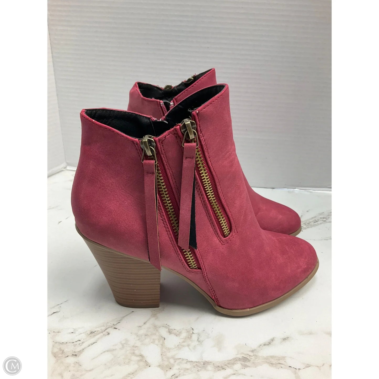 Boots Ankle Heels By Jg Collections In Pink, Size: 9