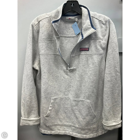 Sweatshirt Collar By Vineyard Vines In Grey, Size: L