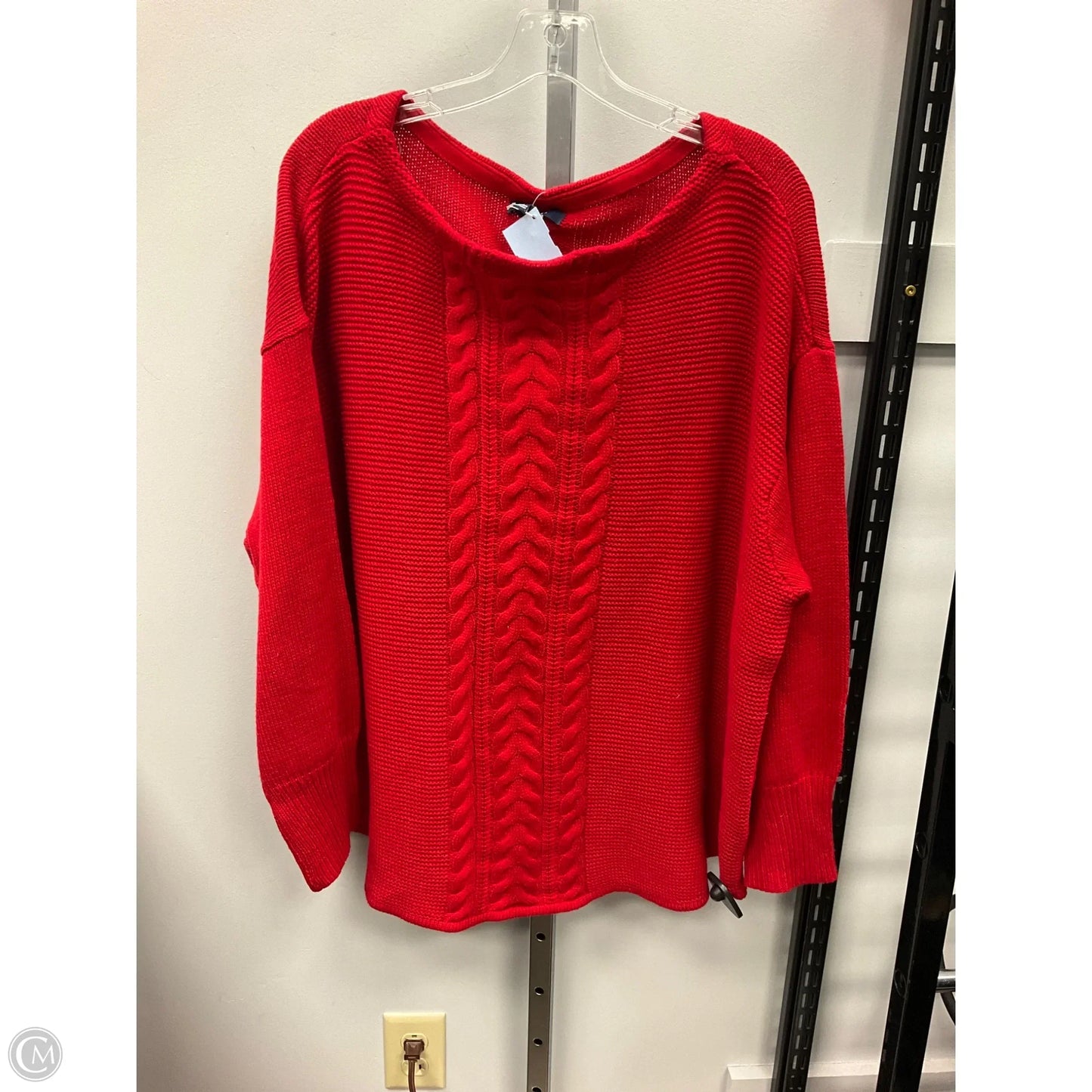 Sweater By Chaps In Red, Size: 3x