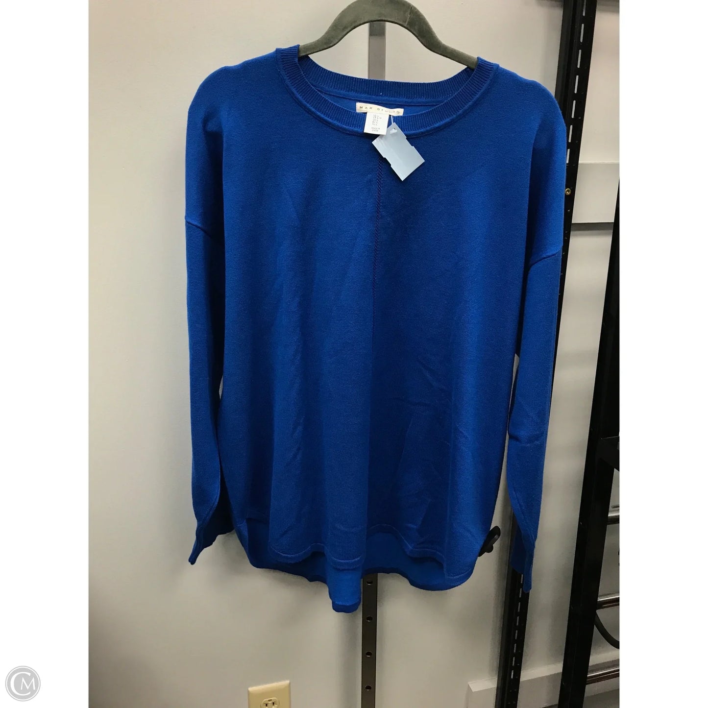 Top Long Sleeve By Max Studio In Blue, Size: L