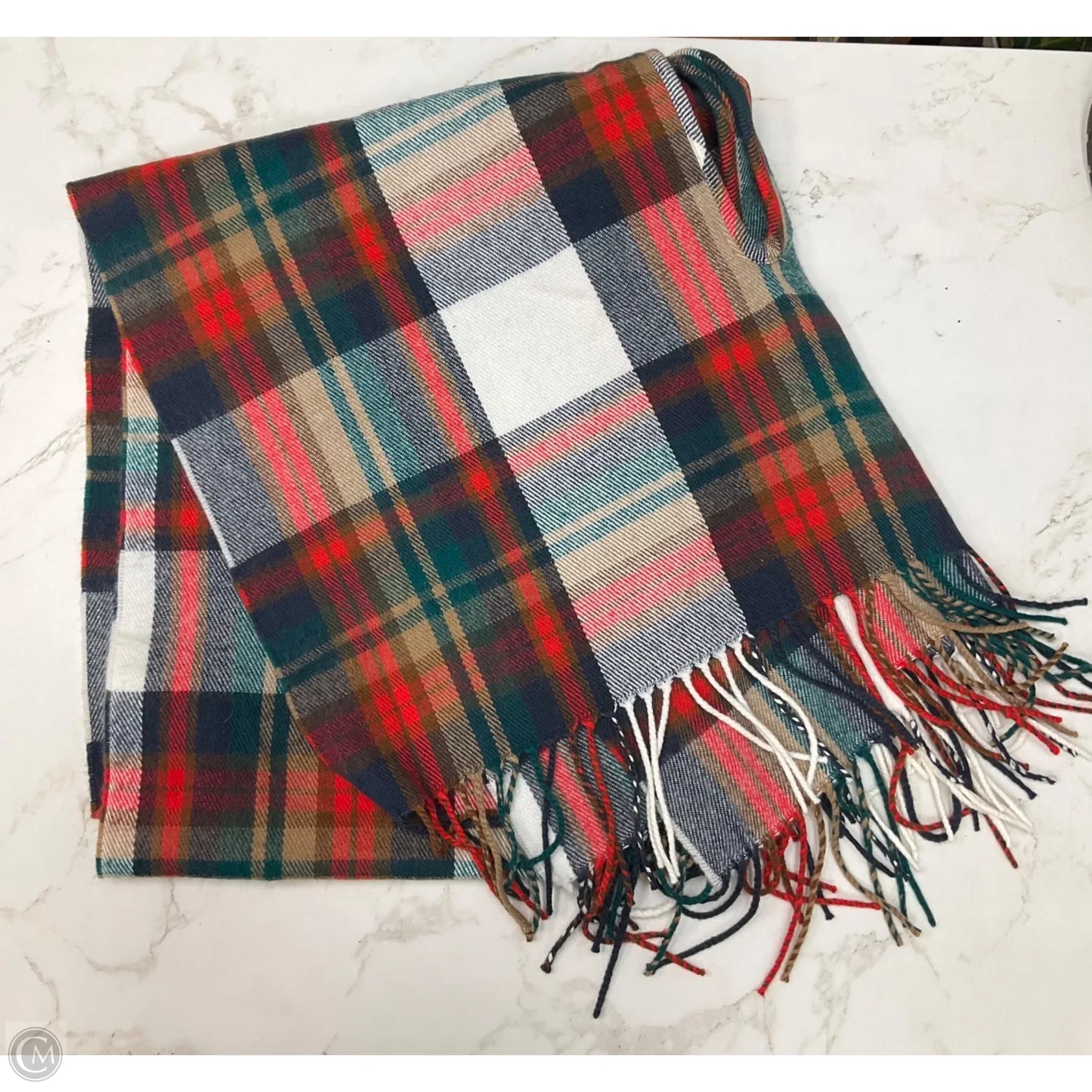 Shawl By J. Crew In Plaid Pattern, Size: Osfm