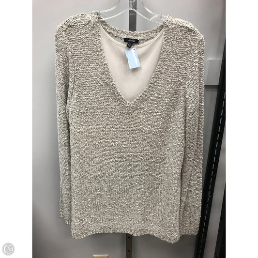 Sweater By Apt 9 In Silver, Size: Xl