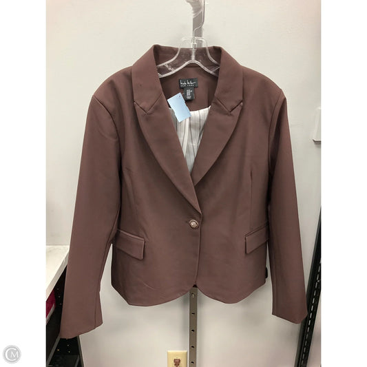 Blazer By Nicole Miller In Brown, Size: Xl