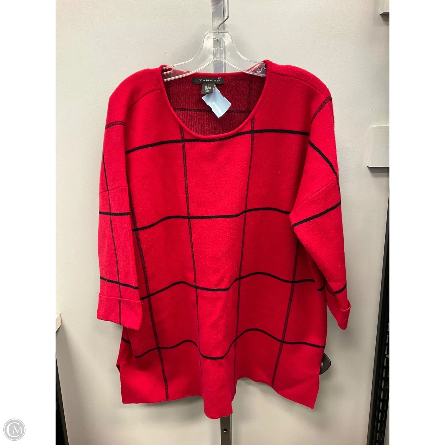 Sweater By Tahari In Red, Size: 2x