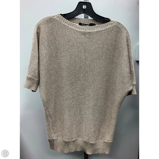 Top Short Sleeve By Lauren By Ralph Lauren In Gold, Size: S