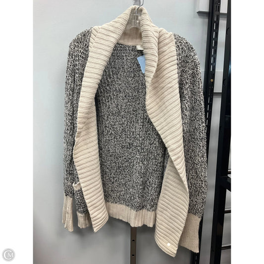 Sweater Cardigan By Rd Style In Black & Cream, Size: S
