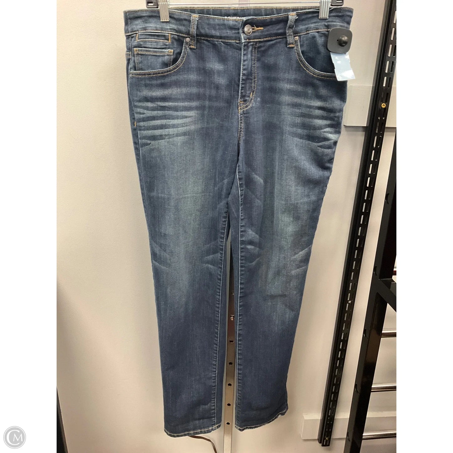 Jeans Straight By Chicos In Blue Denim, Size: 6