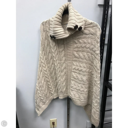 Poncho By Clothes Mentor In Beige, Size: Osfm