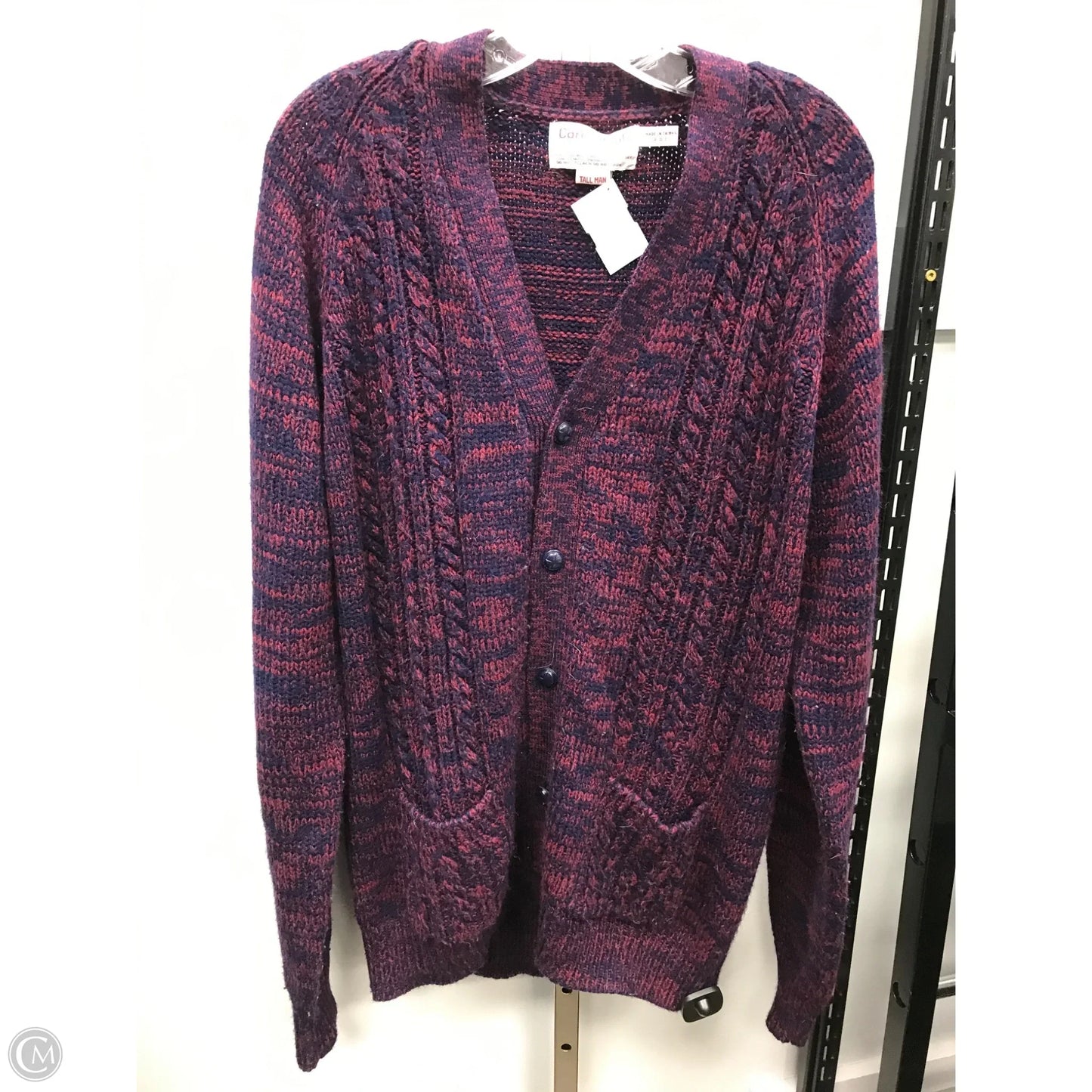 Sweater Cardigan By Cmc In Blue & Red, Size: L