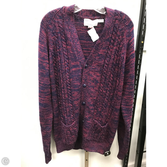 Sweater Cardigan By Cmc In Blue & Red, Size: L