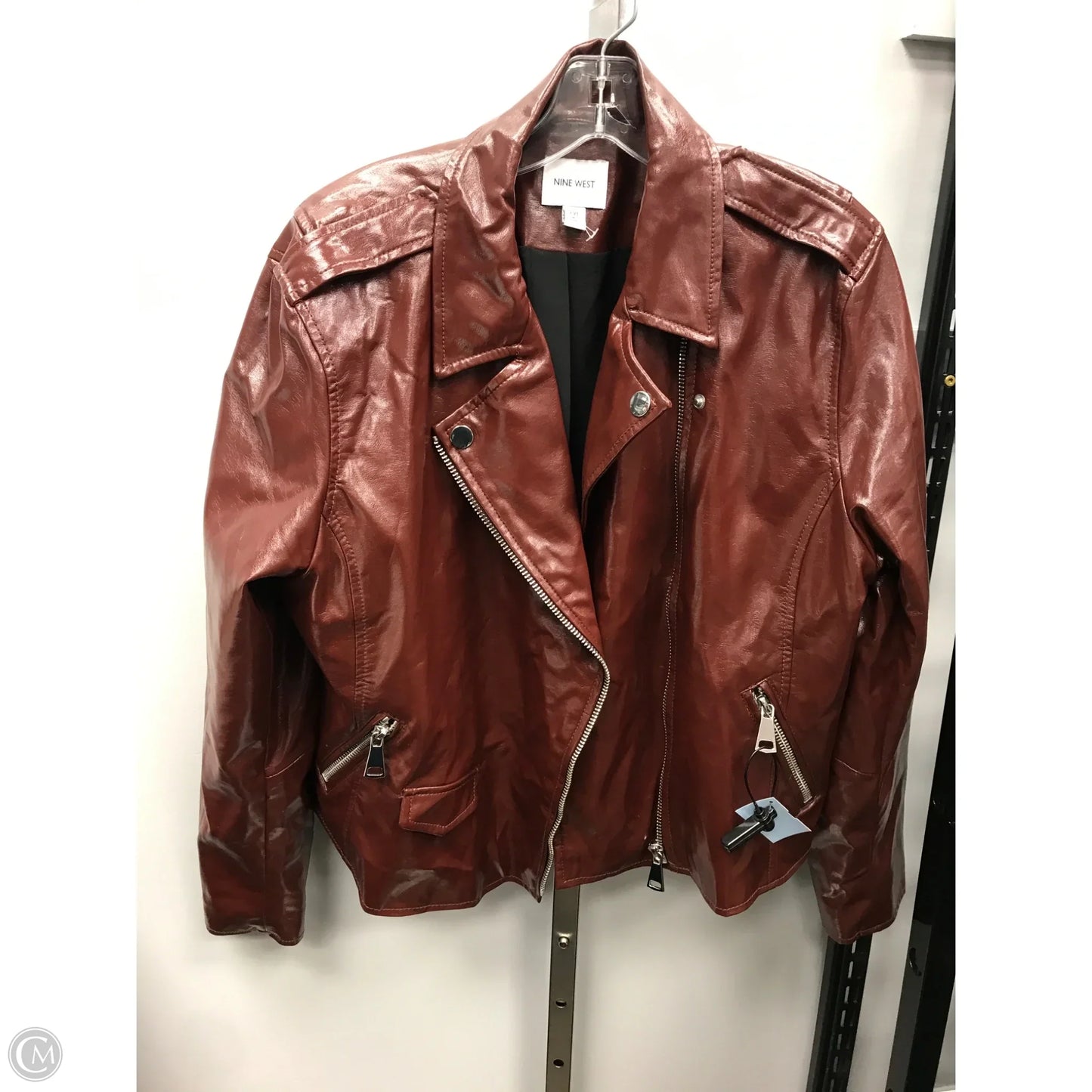 Jacket Moto By Nine West In Brown, Size: Xxl