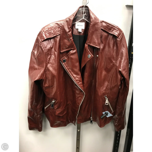 Jacket Moto By Nine West In Brown, Size: Xxl