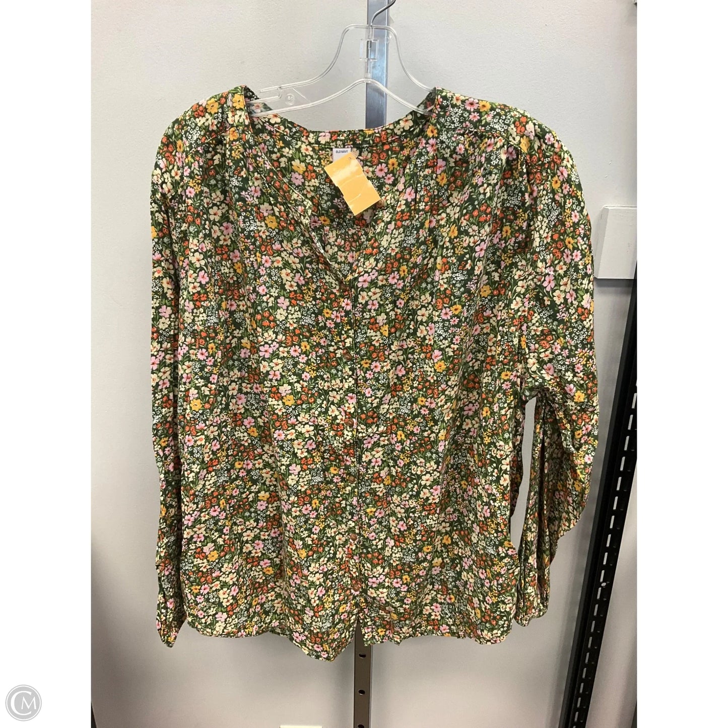 Top Long Sleeve By Old Navy In Floral Print, Size: Xl