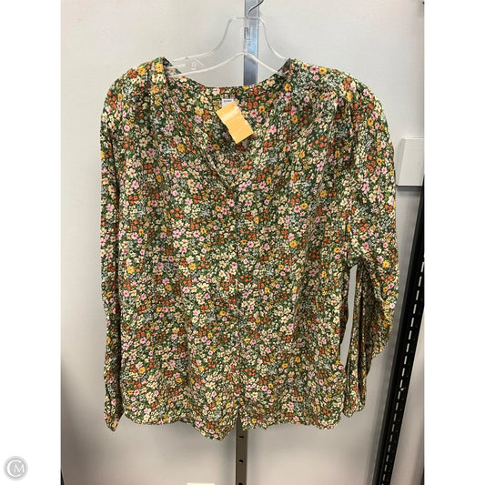 Top Long Sleeve By Old Navy In Floral Print, Size: Xl