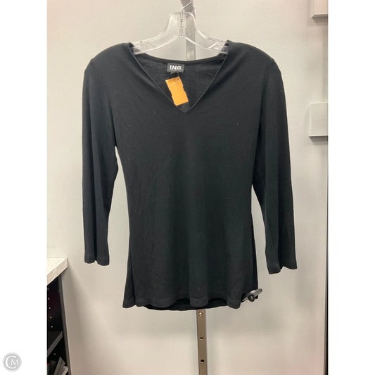 Top Long Sleeve Basic By Inc In Black, Size: S