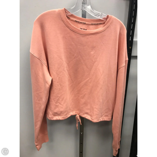 Athletic Top Long Sleeve Crewneck By Tek Gear In Peach, Size: Xl