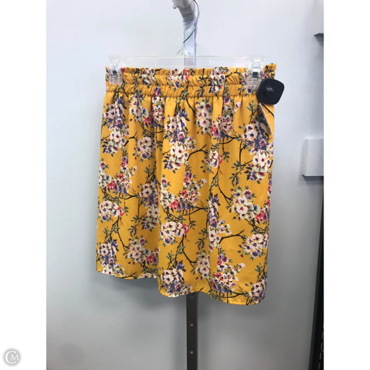Skirt Mini & Short By Blue Rain In Yellow, Size: M