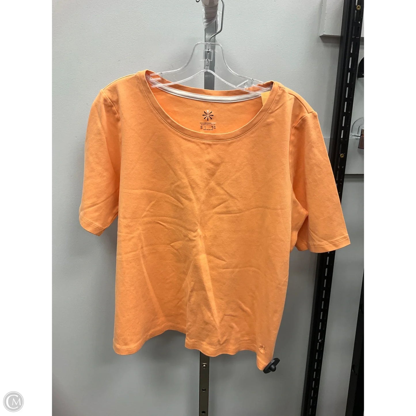 Top Short Sleeve By Isaac Mizrahi Live Qvc In Orange, Size: L