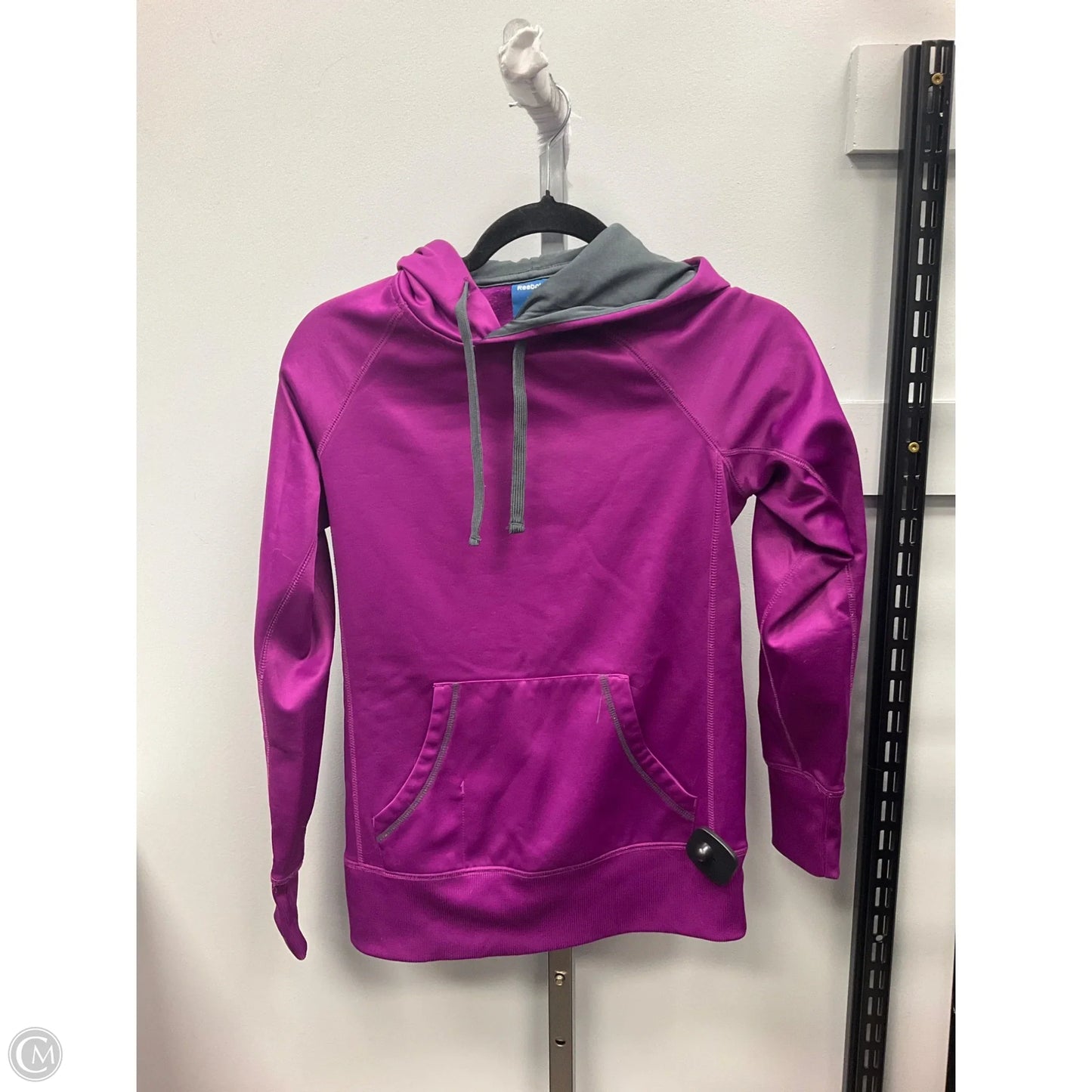 Athletic Top Long Sleeve Hoodie By Reebok In Purple, Size: Xs