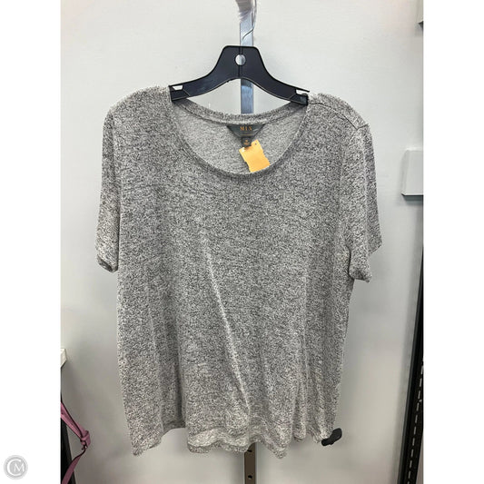Top Short Sleeve By 41 Hawthorn In Grey, Size: 1x