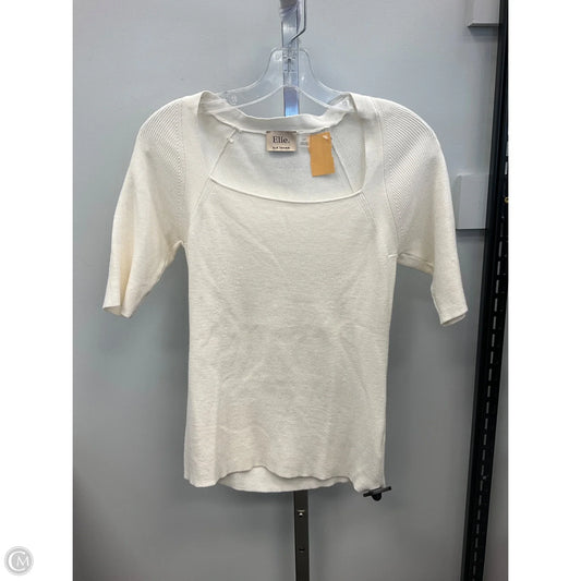 Top Short Sleeve By Elie Tahari In Cream, Size: S