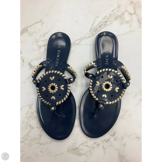 Sandals Flats By Jack Rogers In Navy, Size: 9