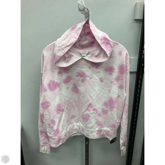 Athletic Top Long Sleeve Hoodie By Danskin In Tie Dye Print, Size: M