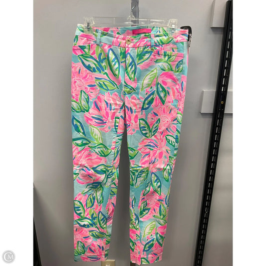 Pants Designer By Lilly Pulitzer In Green & Pink, Size: 2