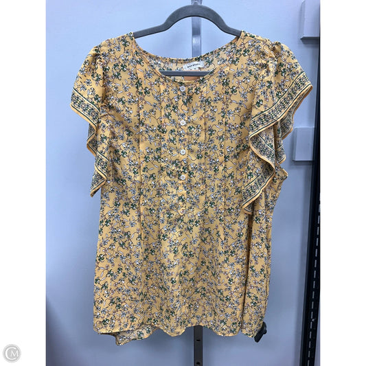 Top Short Sleeve By Max Studio In Floral Print, Size: 1x