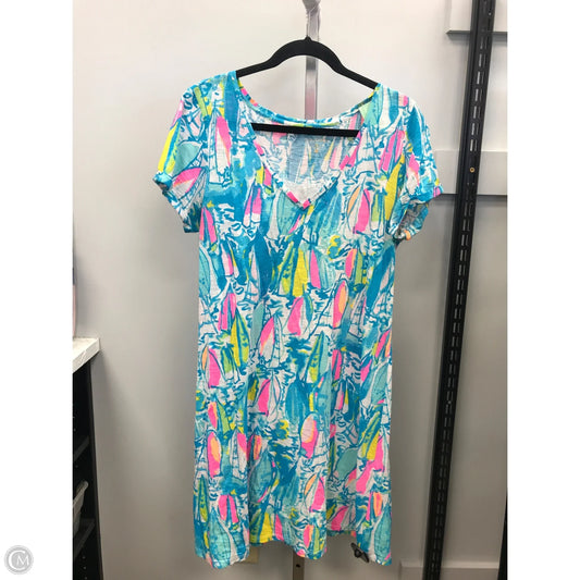 Dress Designer By Lilly Pulitzer In Blue & Pink, Size: L