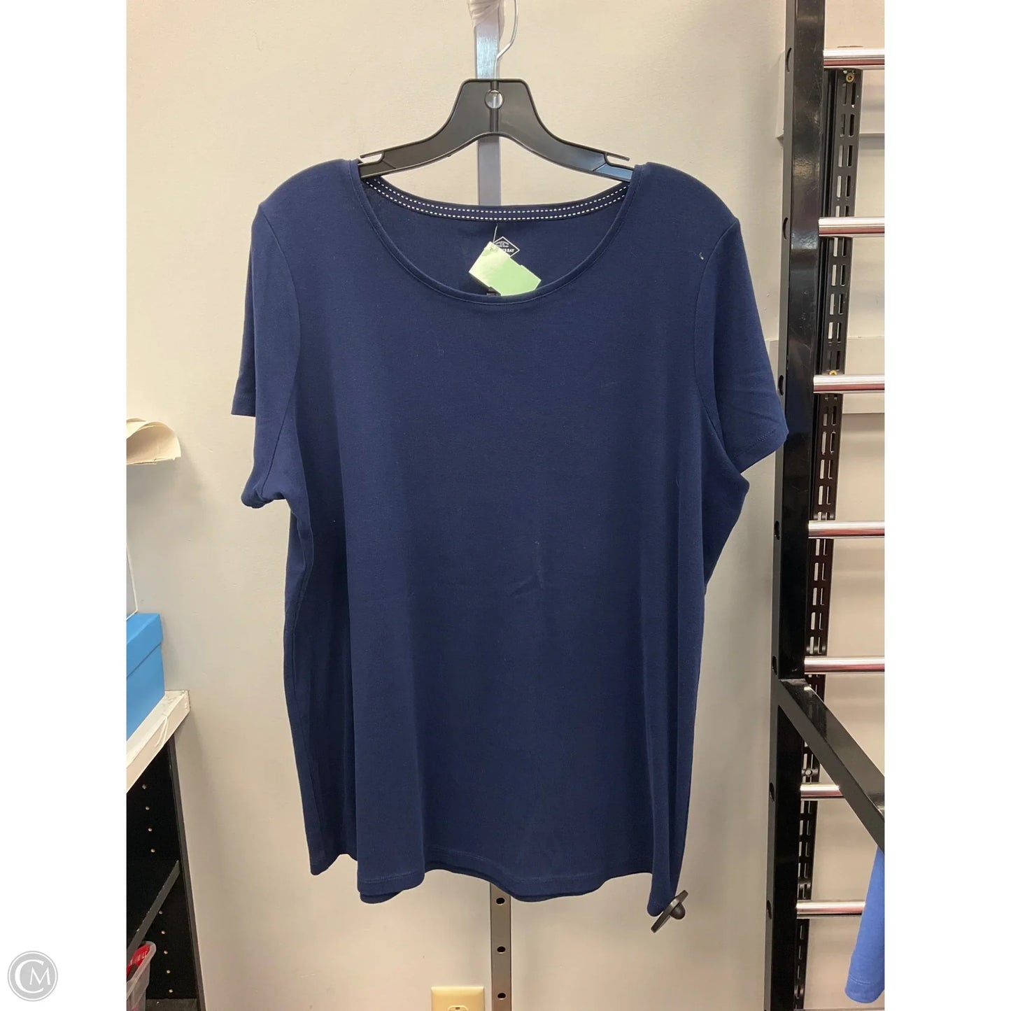 Top Short Sleeve Basic By St Johns Bay In Navy, Size: Xxl