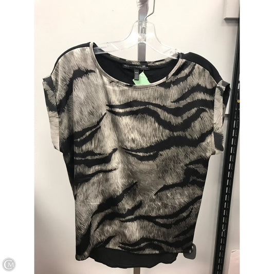 Top Short Sleeve By White House Black Market In Black & Grey, Size: Xxs