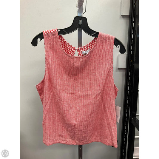 Top Sleeveless By Croft And Barrow In Red, Size: M