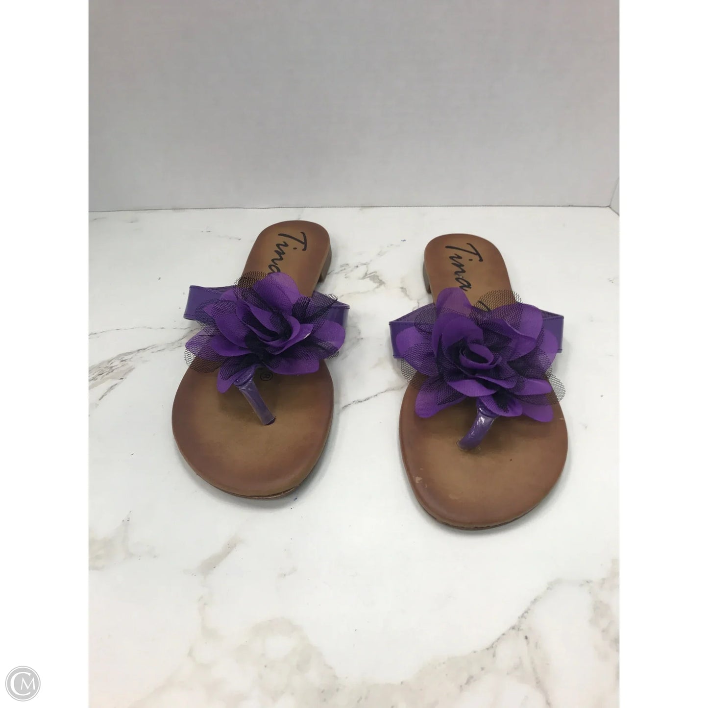 Sandals Flats By Cmc In Purple, Size: 7