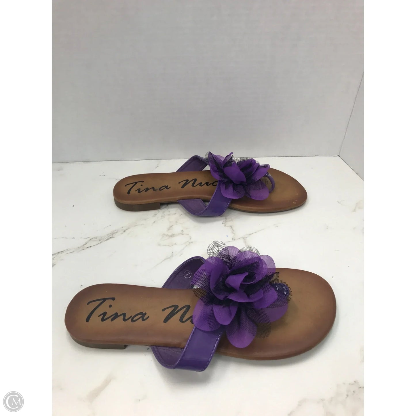 Sandals Flats By Cmc In Purple, Size: 7