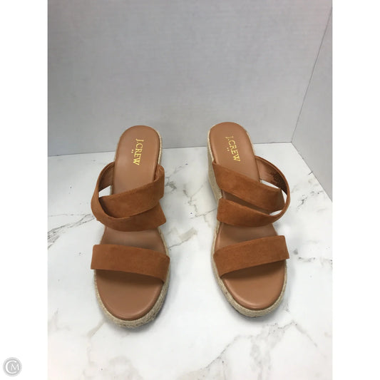 Sandals Heels Wedge By J. Crew In Tan, Size: 9