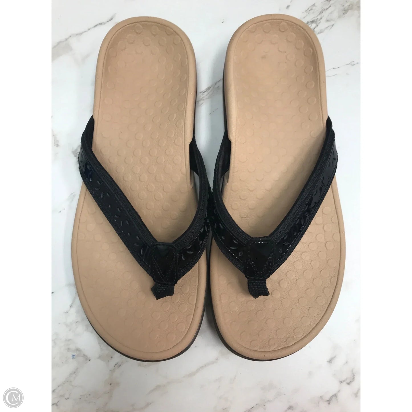 Sandals Flats By Vionic In Black, Size: 7