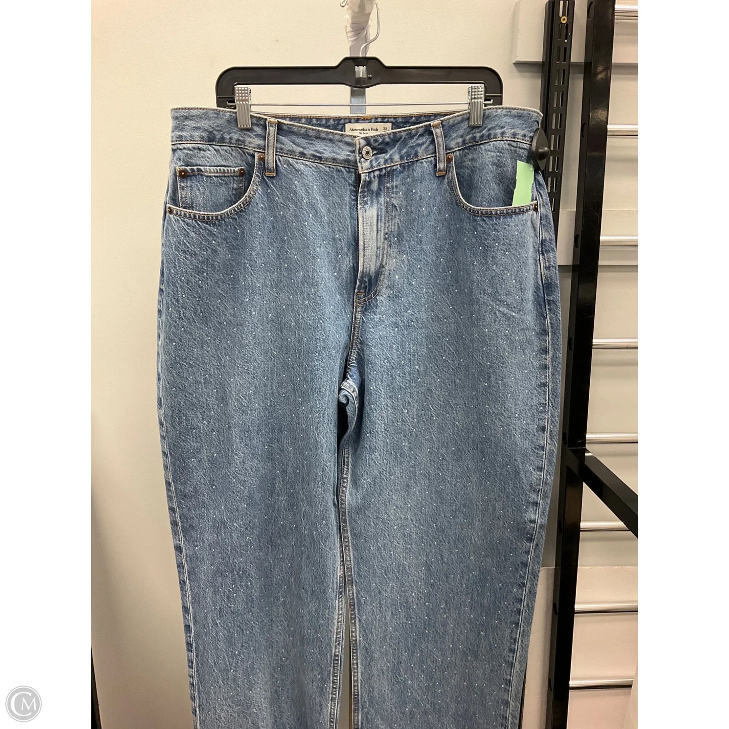 Jeans Straight By Abercrombie And Fitch In Blue Denim, Size: 16