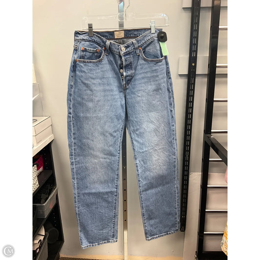 Jeans Straight By Levis In Blue Denim, Size: 8