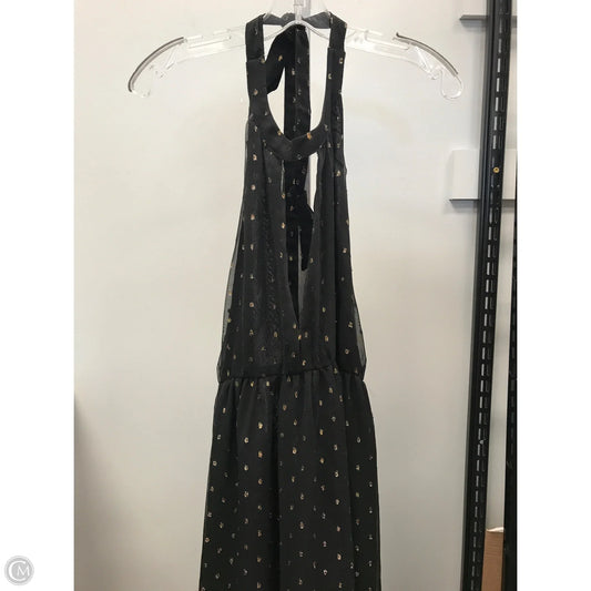 Dress Casual Midi By Cmc In Black & Gold, Size: L