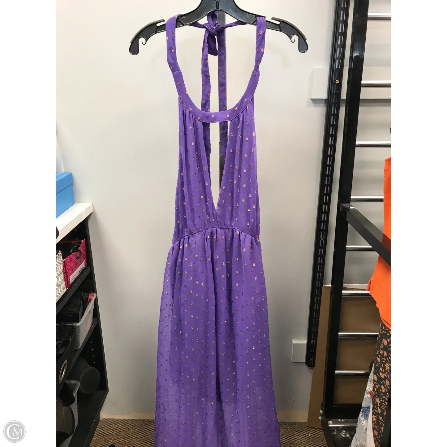 Dress Casual Midi By Cmc In Purple, Size: L