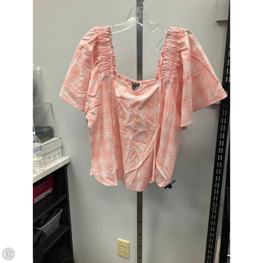 Top Short Sleeve By Versona In Pink, Size: L