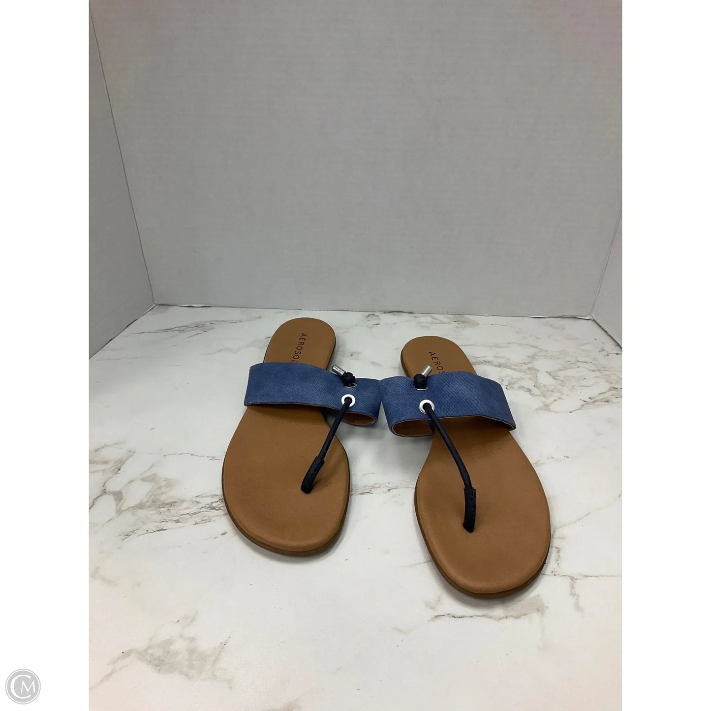 Sandals Flats By Aerosoles In Blue, Size: 10