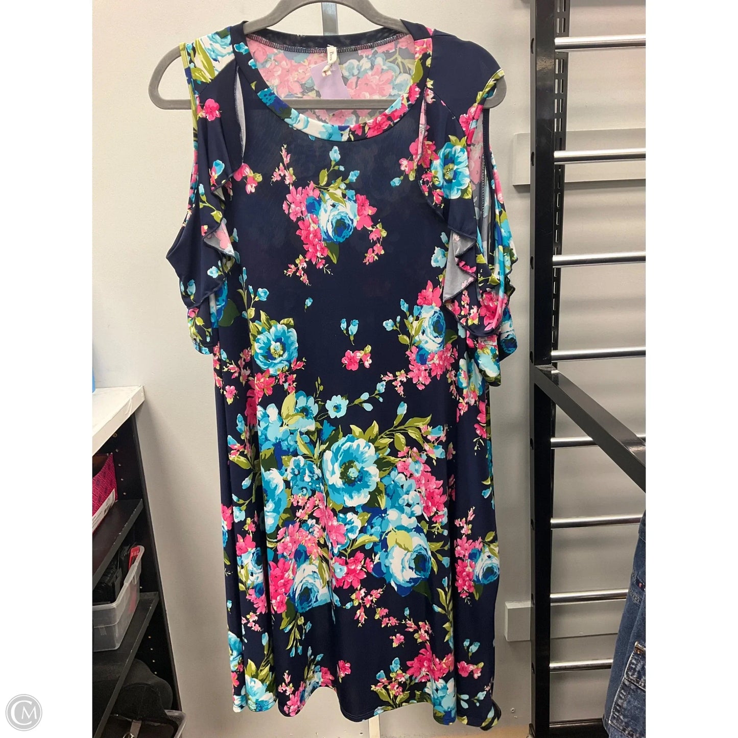 Dress Casual Short By Beeson River In Floral Print, Size: 3x